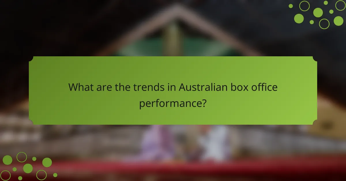 What are the trends in Australian box office performance?