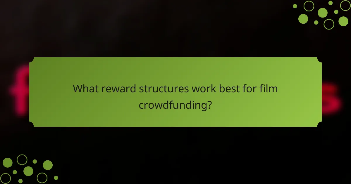 What reward structures work best for film crowdfunding?
